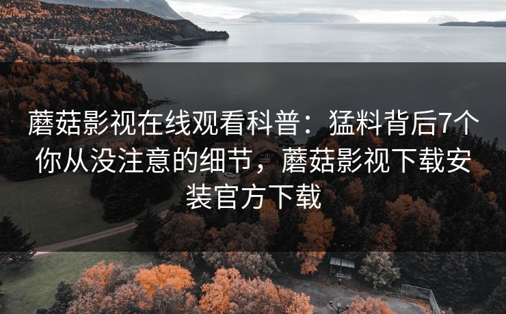 蘑菇影视在线观看科普:猛料背后7个你从没注意的细节,蘑菇影视下载安装官方下载 蘑菇影视在线观看科普:猛料背后7个你从没注意的细节,蘑菇影视下载安装官方下载